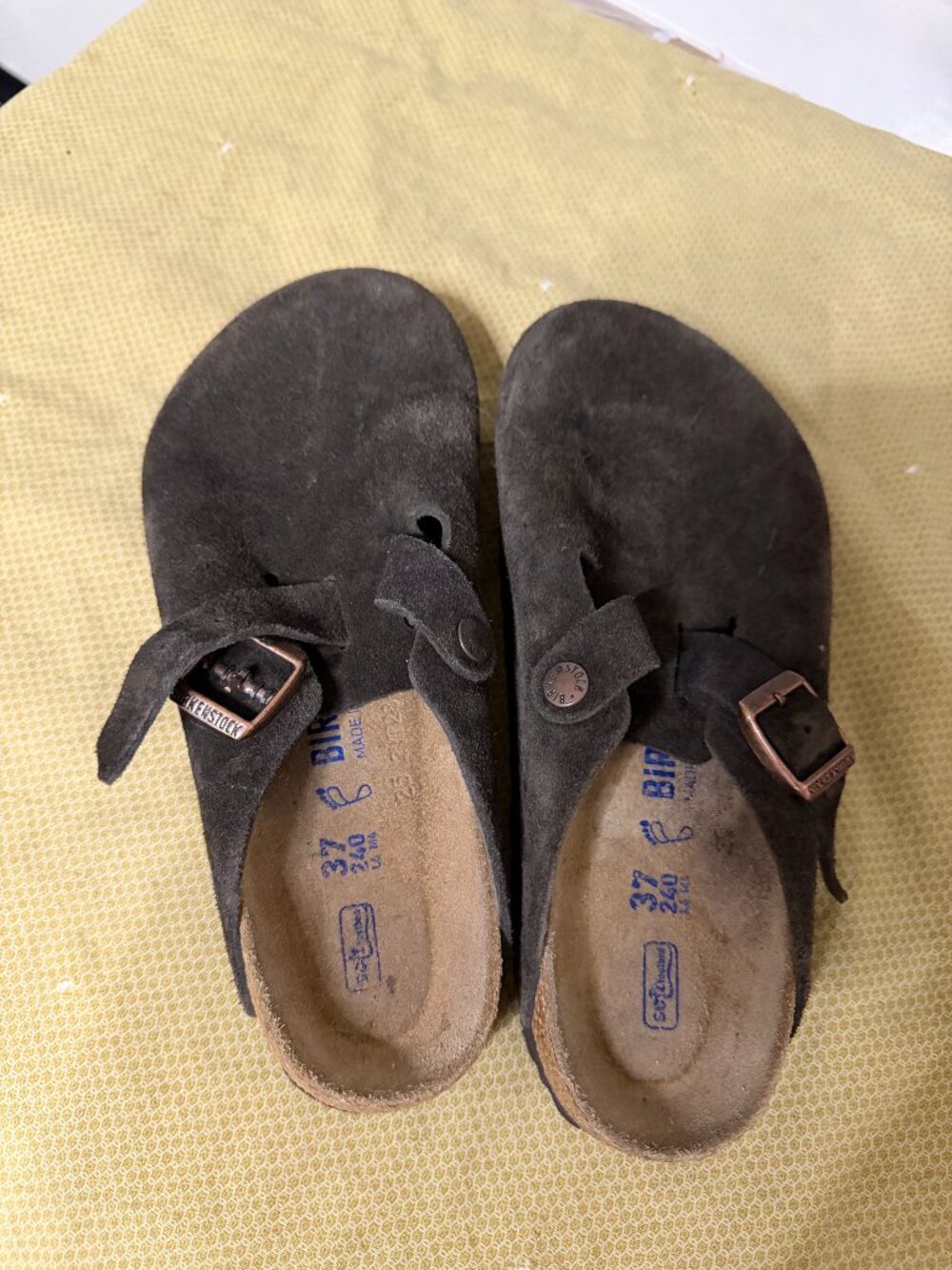 Birkenstock Boston Soft Footbed Suede Clogs Size 37